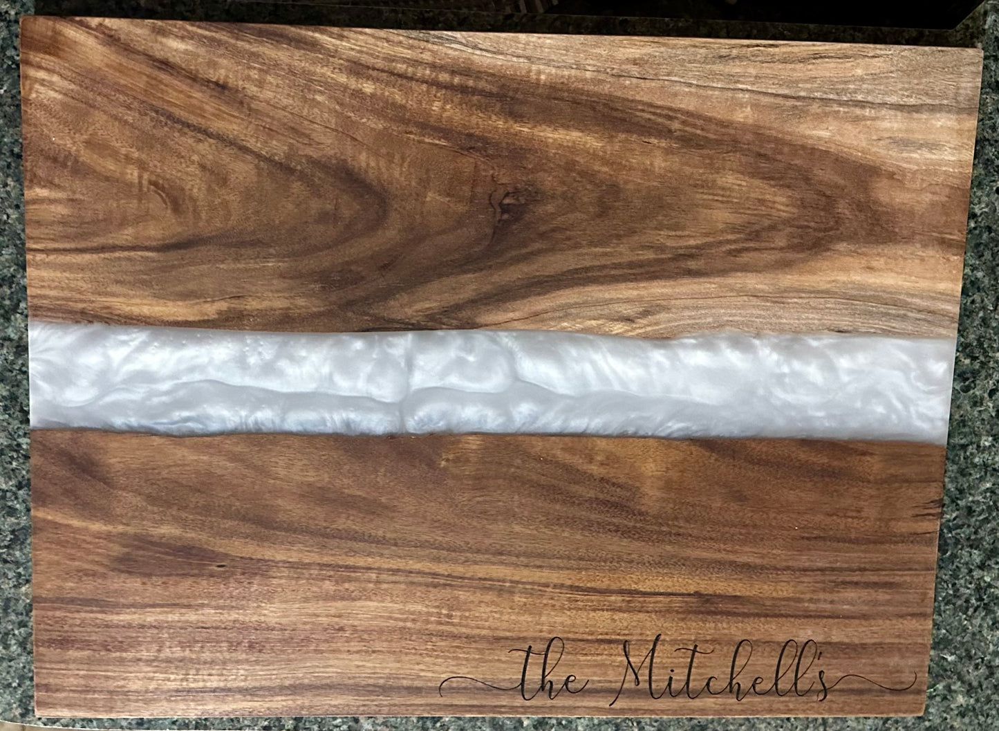 Acacia Cutting Board with Resin Inlay (15 3/4" x 11 3/4" x 3/4")