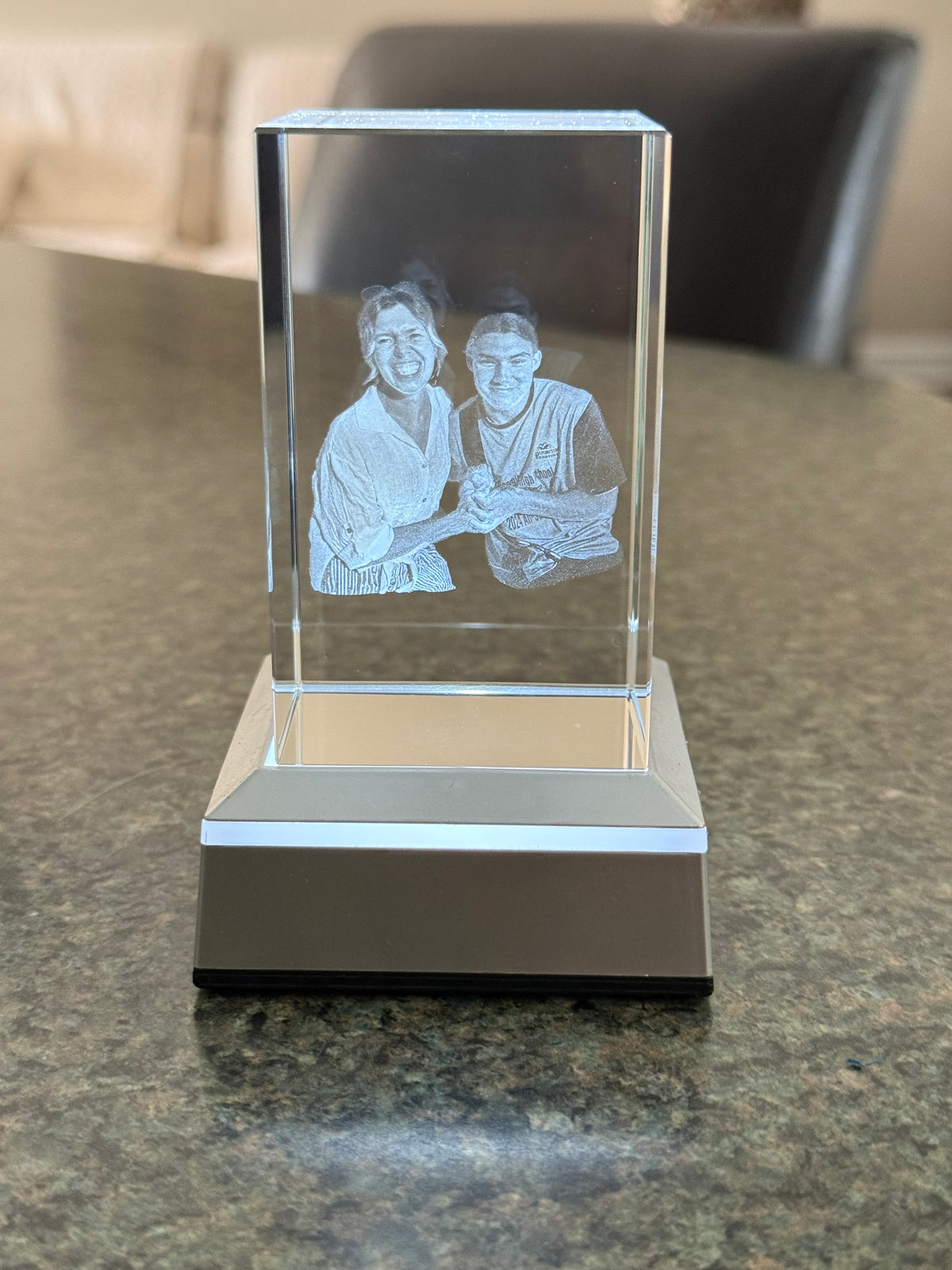 Custom 3D Inner Engraved Crystal Photo Keepsake