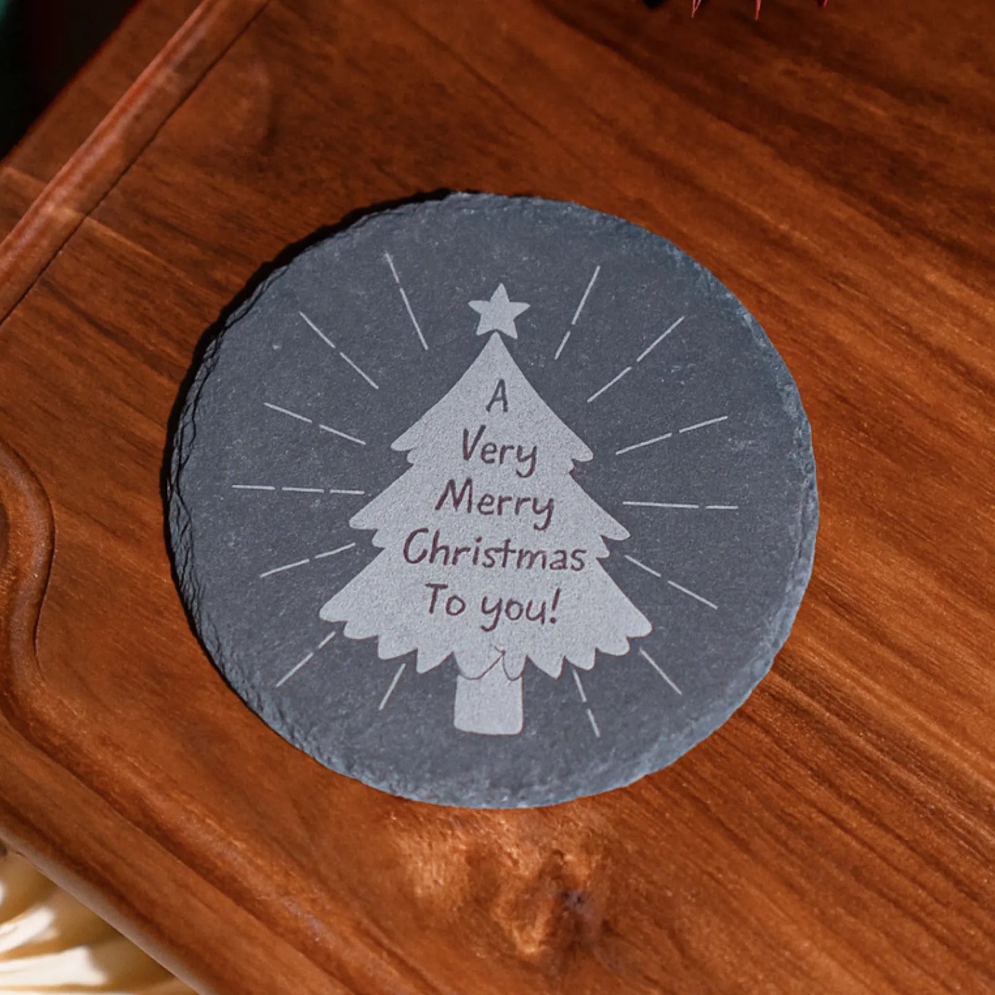 Custom Laser Engraved Slate Coasters | Personalized Stone Drink Mats for Home & Bar