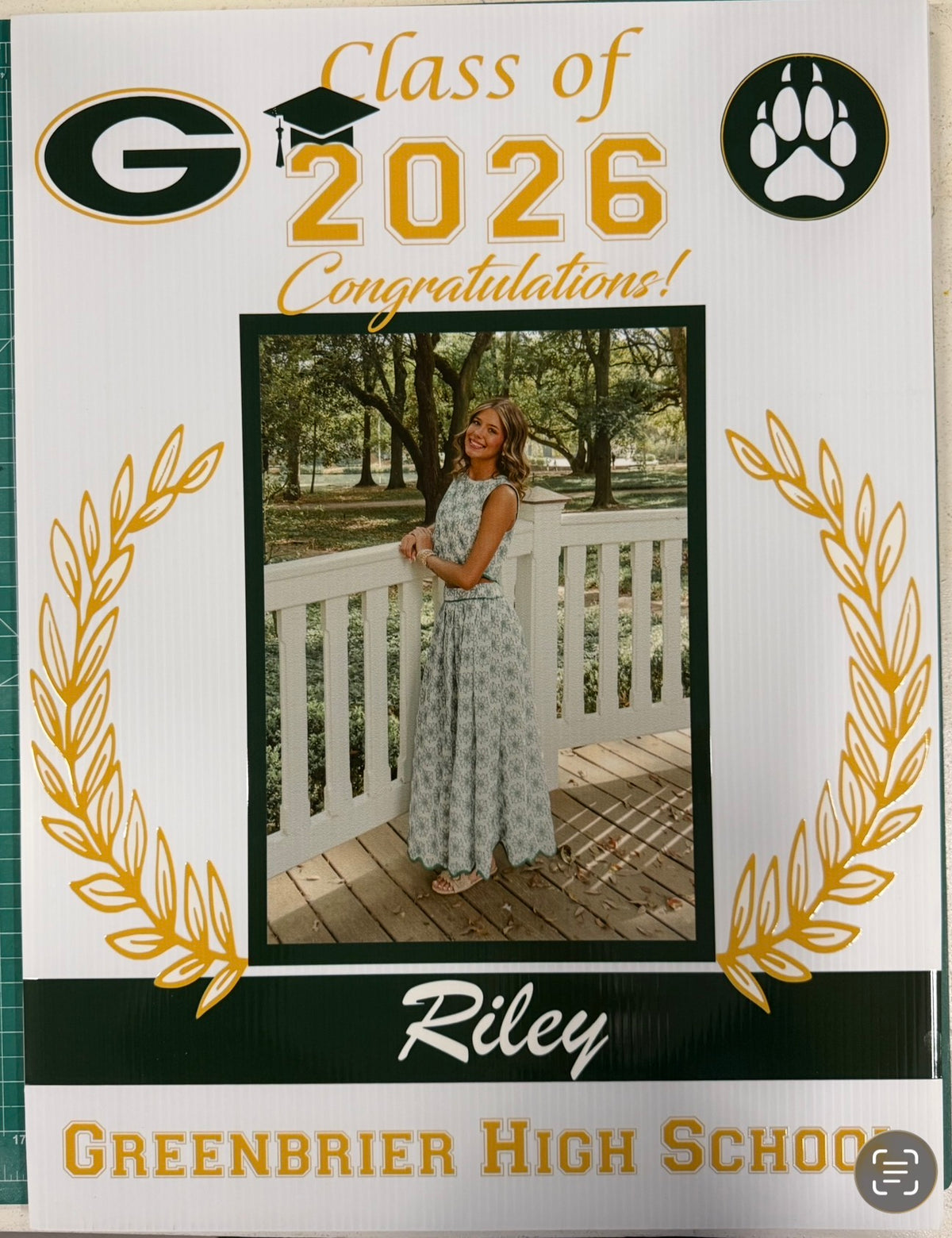 Graduation Yard Sign  24" x 18" | Class of 2027