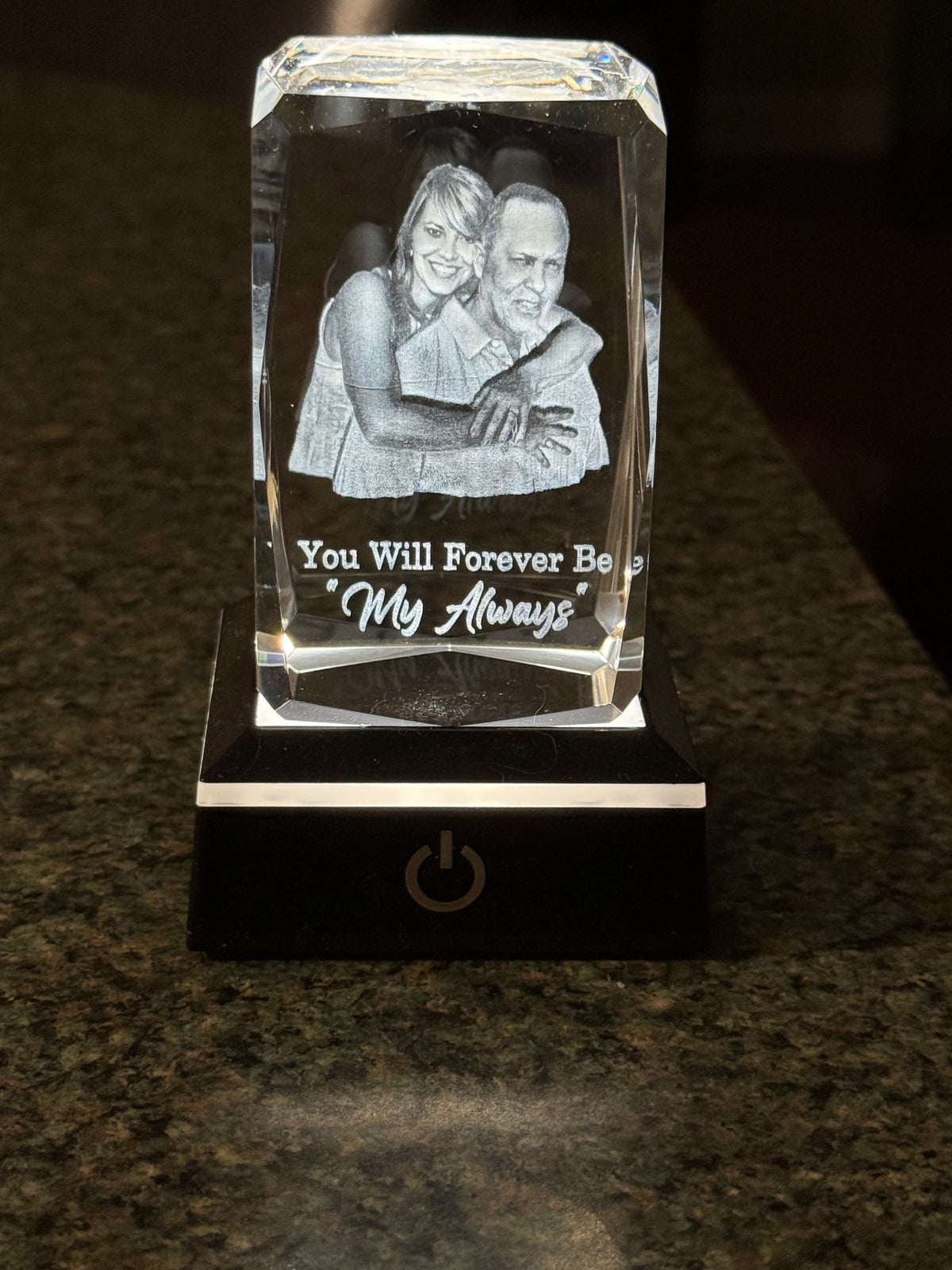 Custom 3D Inner Engraved Crystal Photo Keepsake