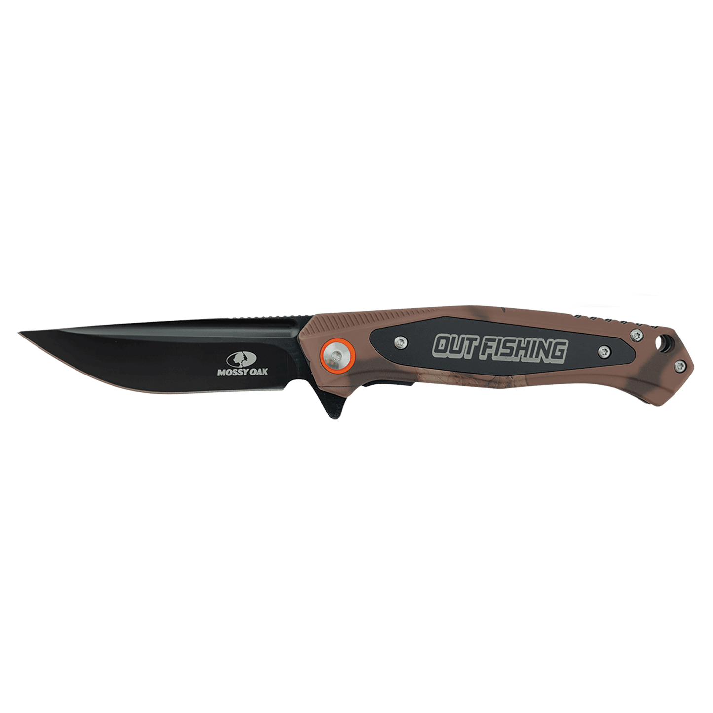 Bison River Custom Engraved 4 1/2" Mossy Oak Camo Knife