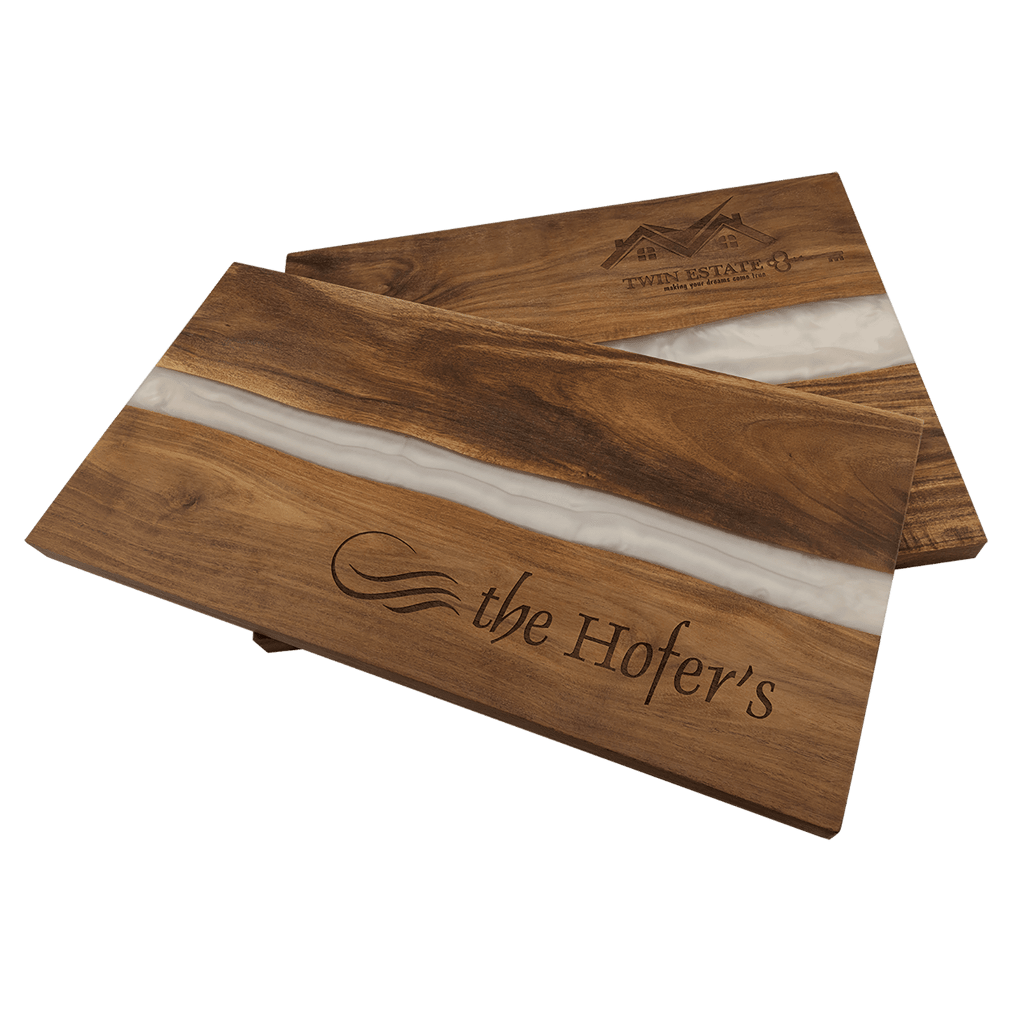 Acacia Cutting Board with Resin Inlay (15 3/4" x 11 3/4" x 3/4")