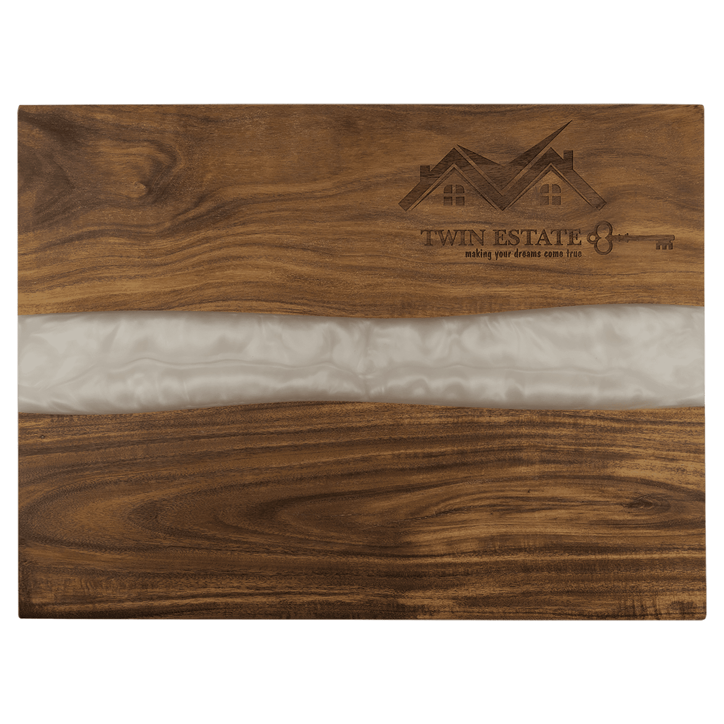Acacia Cutting Board with Resin Inlay (15 3/4" x 11 3/4" x 3/4")