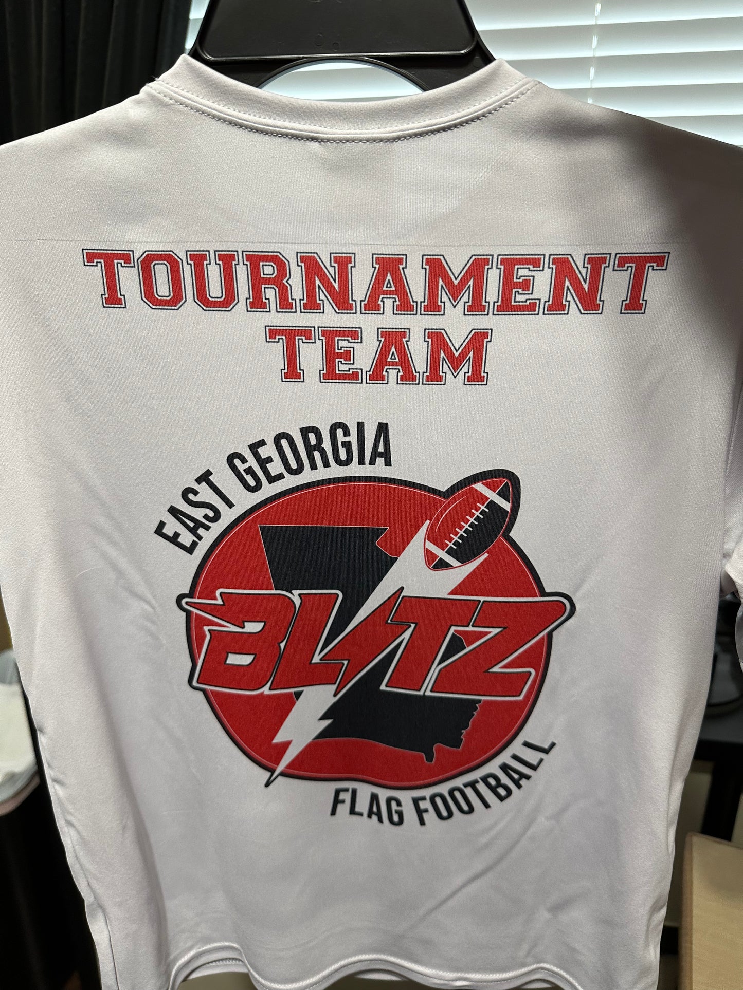East Ga Blitz Flag Football "Tournament Team"  Adult Short Sleeve T-Shirt