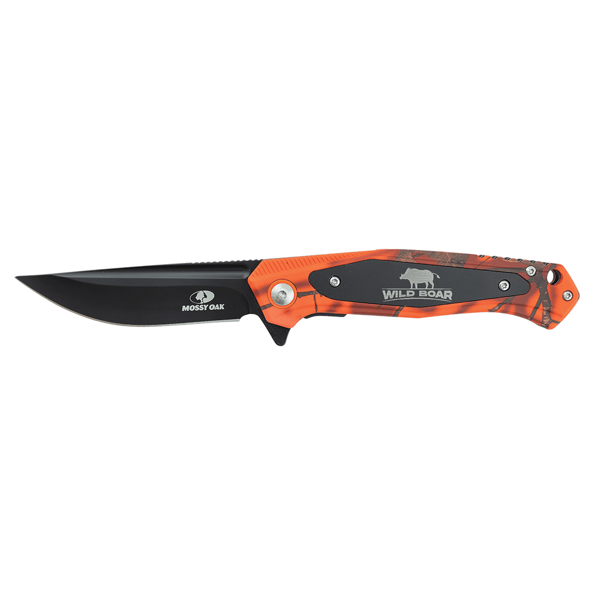 Bison River Custom Engraved 4 1/2" Mossy Oak Camo Knife