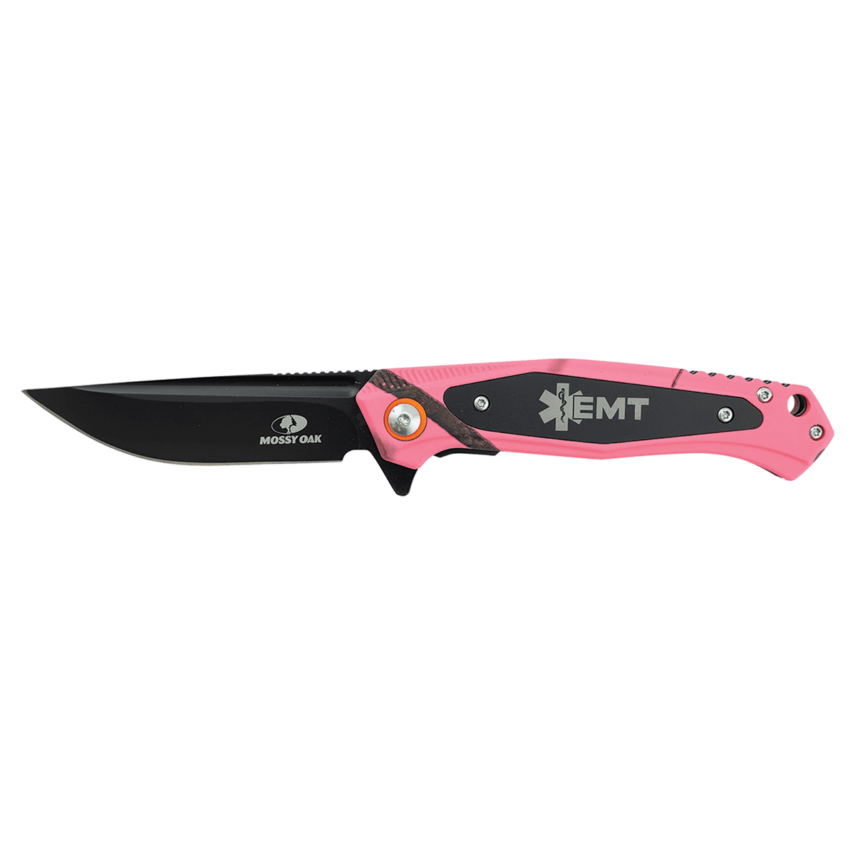 Bison River Custom Engraved 4 1/2" Mossy Oak Camo Knife