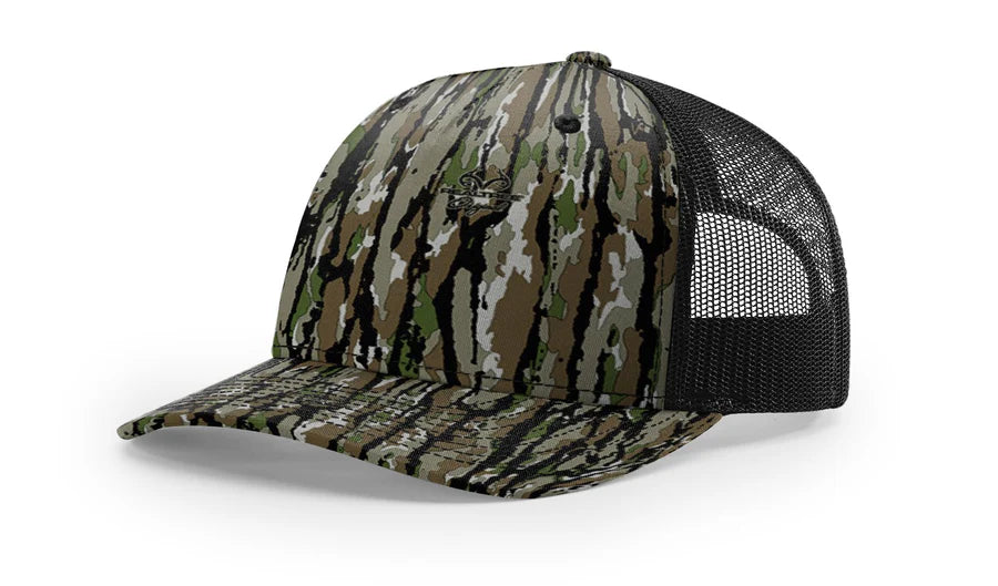 Camo Richardson 112 Trucker Snap Back Laser Engraved Leather Patch Hat