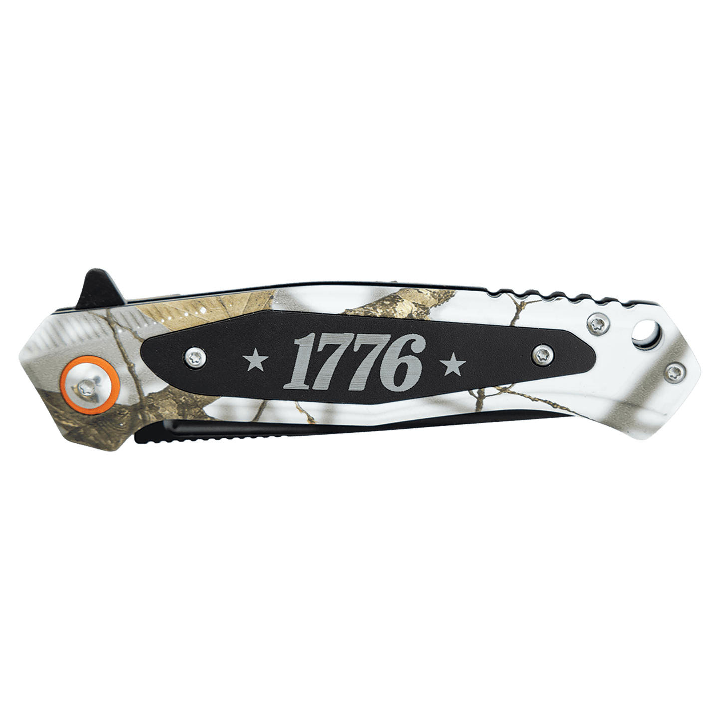 Bison River Custom Engraved 4 1/2" Mossy Oak Camo Knife