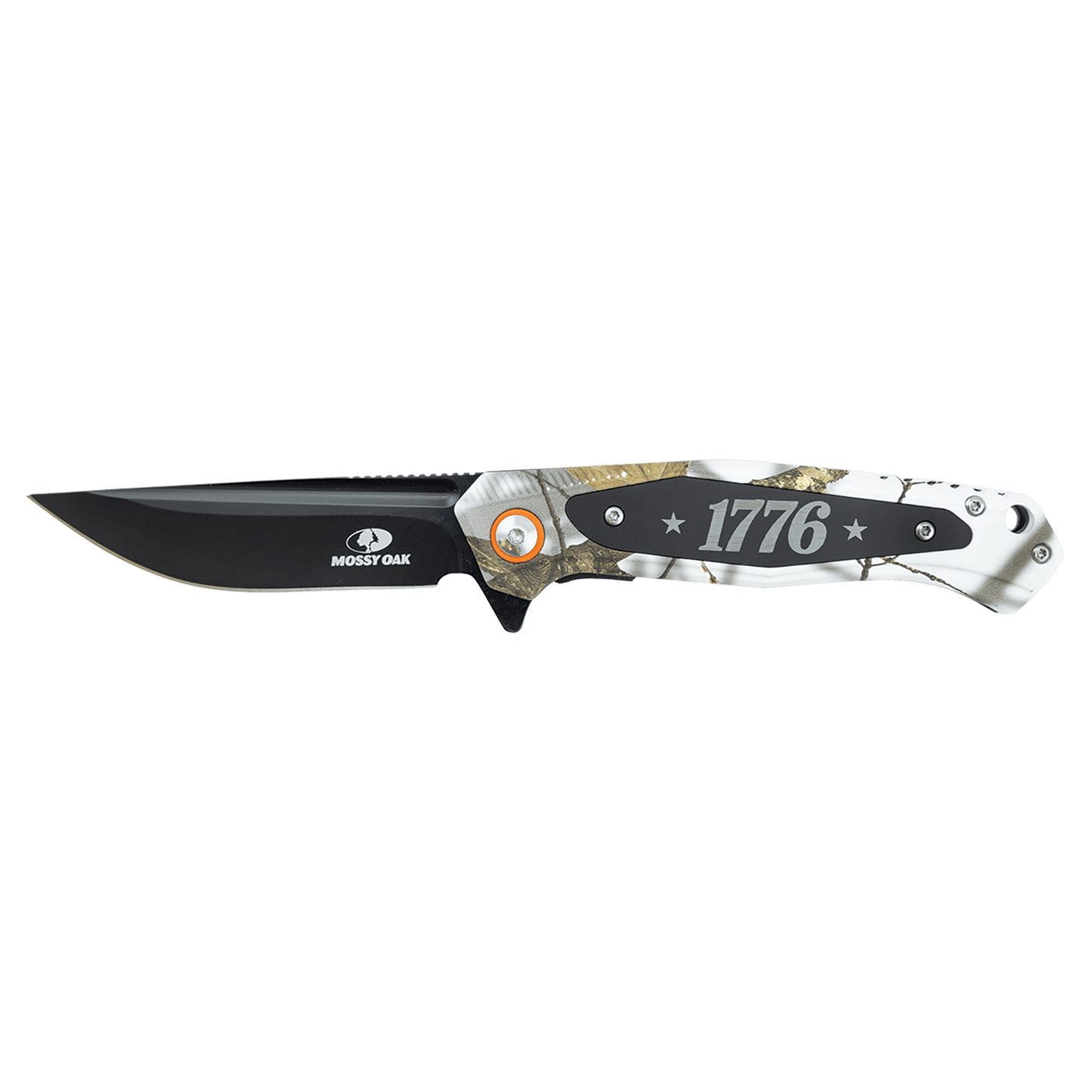 Bison River Custom Engraved 4 1/2" Mossy Oak Camo Knife