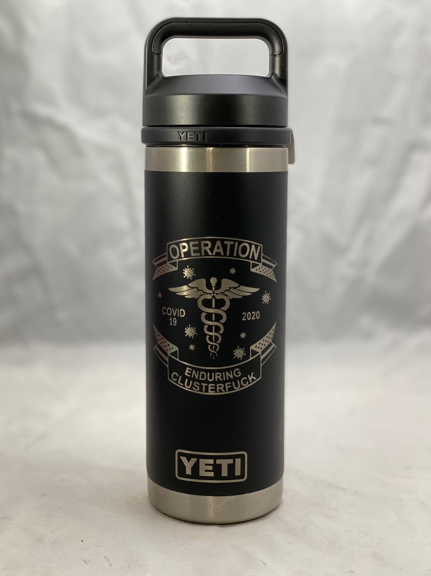 YETI Rambler 18 oz. Bottle-With Custom Laser Engraving and Chug Cap