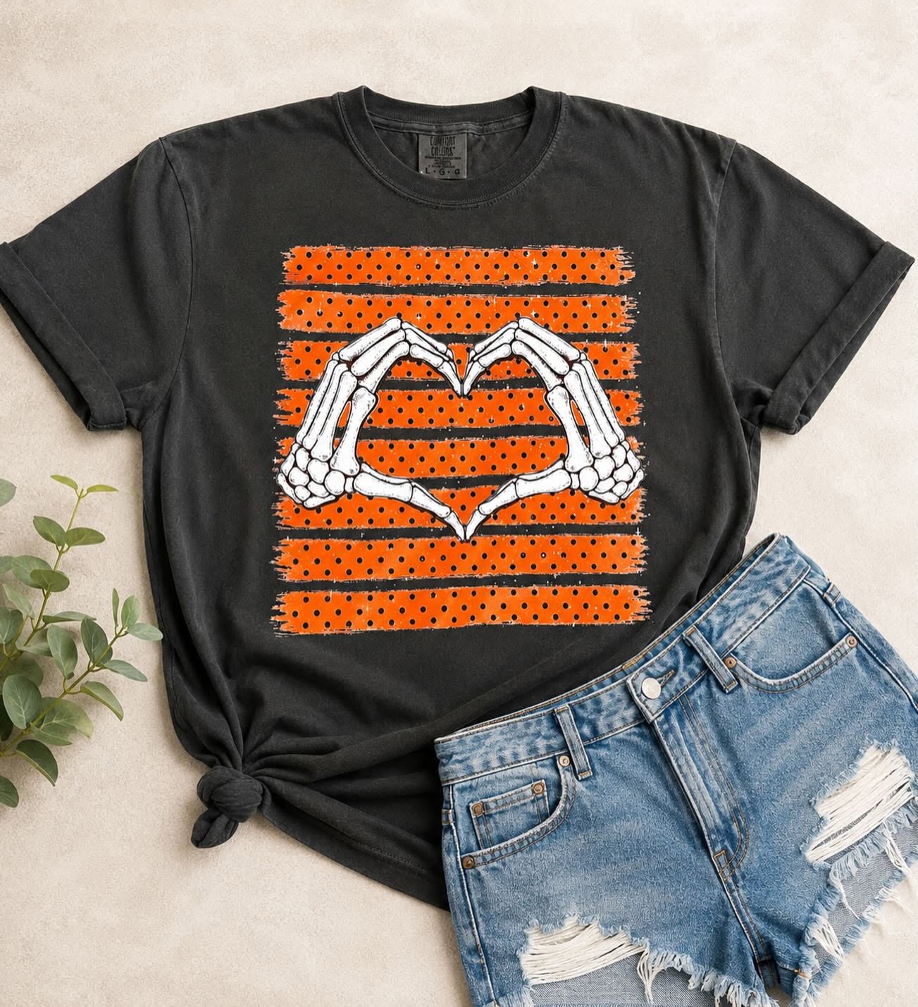 Skeleton Heart Graphic T Shirt